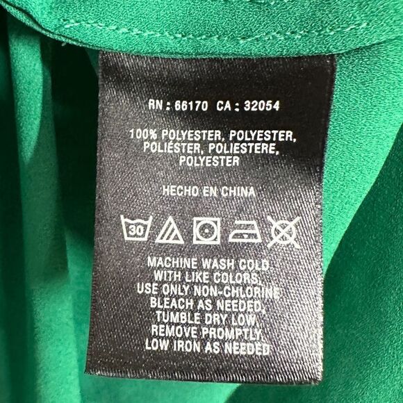 Anthropologie Maeve Valparaiso Tie Front Midi Dress Green Size 8 - Picture 10 of 12